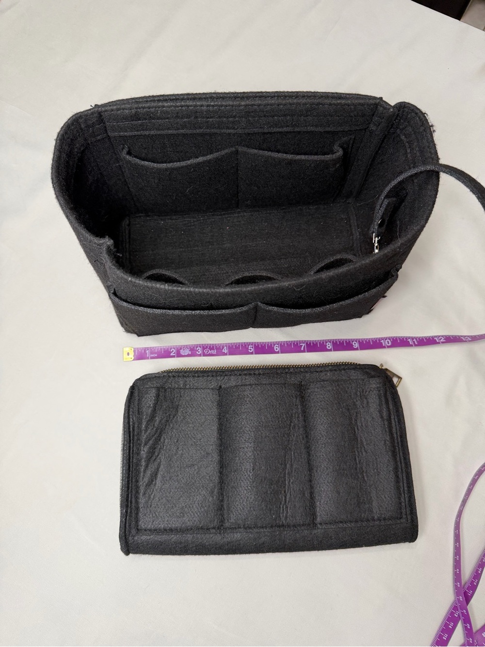 Black Women’s Bag Organizer Insert and Zipper Pouch